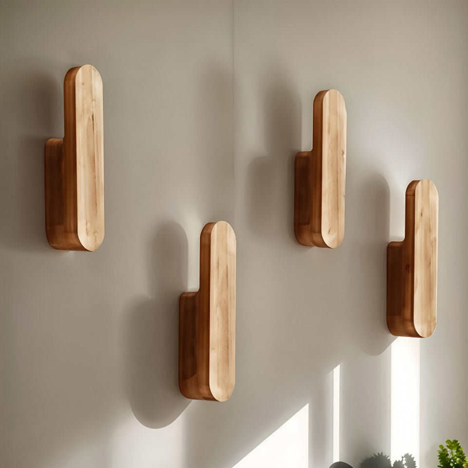 Wooden Wall Hook Set