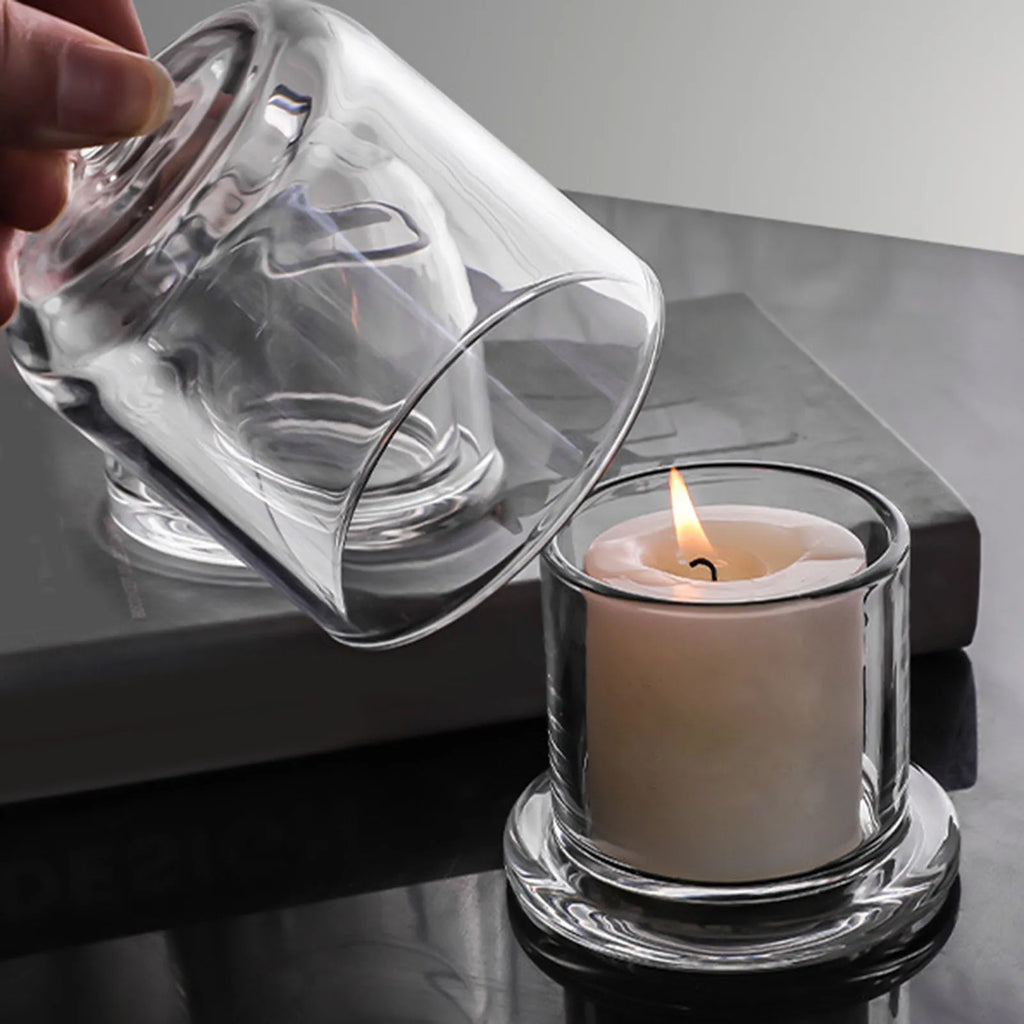 Glass Cloche Candle Holder