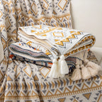 Bohemian Knit Throw Blanket