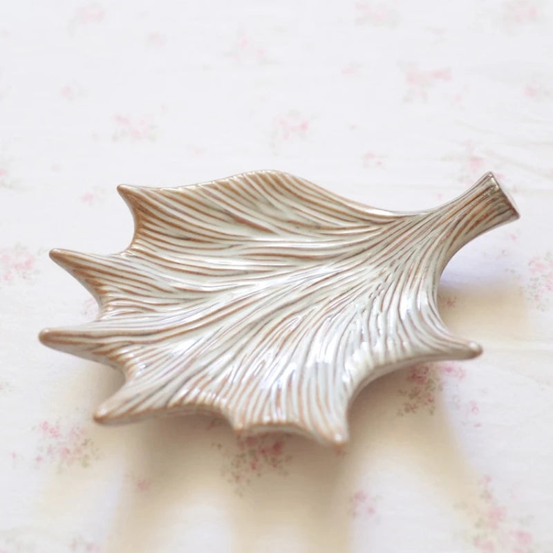 Nordic Leaf Ceramic Plate