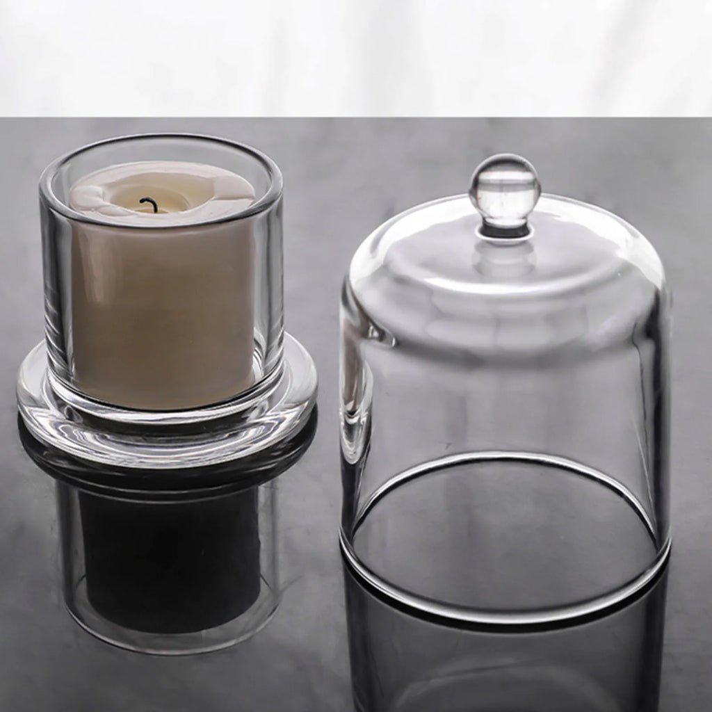 Glass Cloche Candle Holder