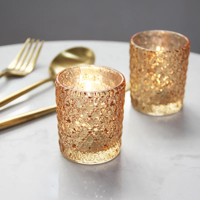 Amber Tealight Holder Set