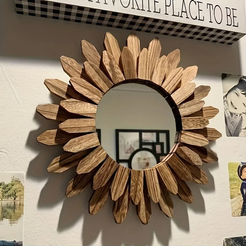 Wooden Wall Mirror