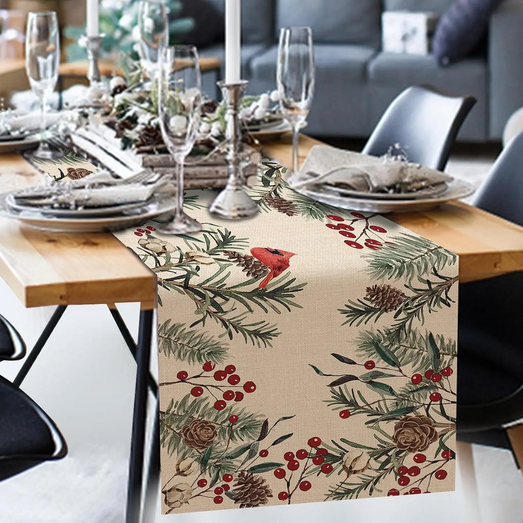 Pine Linen Table Runner