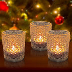 Amber Tealight Holder Set