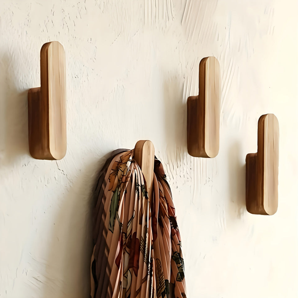 Wooden Wall Hook Set